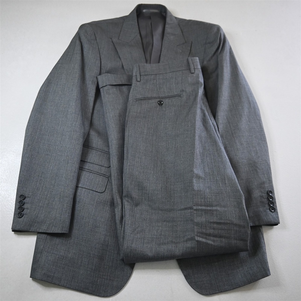 Apollo‎ King 42L 34x34 Gray Sharkskin Mens Jacket Pants Suit
